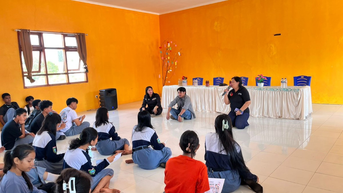 Gelar Pendidikan Kepemiluan: BAWASLU Kab. Halmahera Barat Calepo Bersama Pemilih Pemula.